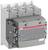 Ein Schütz von ABB mit vier Anschlüssen, gekennzeichnet mit L1, L2, L3, und L4, in einem grauen Gehäuse.