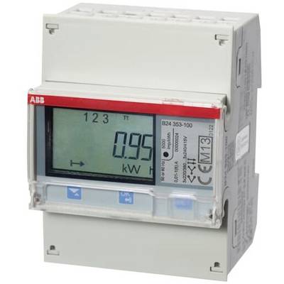'Digitaler Stromzähler zeigt 0,95 Kilowattstunden. Gehäuse ist grau mit rot abgesetztem Bereich. Herstellerlogo oben links.'