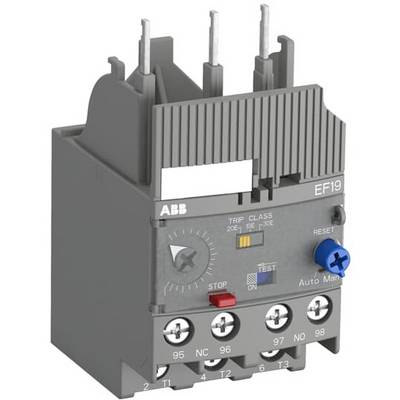 Schütz von ABB, Modell EF19, mit Schaltern und Anschlüssen. Verwendet in elektrischen Steuerkreisen zur Kontrolle von Motoren.