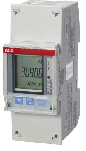 ABB Wechselstromzähler, B21 312-100 RS485 Silber, 1Ph, Direktanschluss 65A