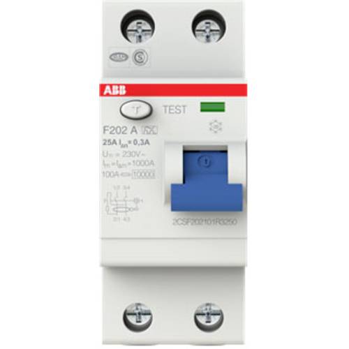 ABB 2CSF202101R3250 F202 A-25/0,3 FI-Schutzschalter A 2polig 25 A 0.3 A 230 V