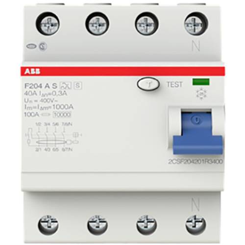 Thumbnail - ABB 2CSF204201R3400 F204 A S-40/0,3 FI-Schutzschalter A 4polig 40 A 0.3 A 400 V