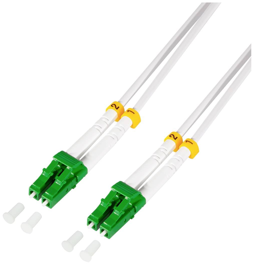 LogiLink FC0LC20 Glasfaser LWL Anschlusskabel 20.00 m Weiß [1x LC APC-Stecker - 1x LC APC-Stecker] 9/125 µ Singlemode OS