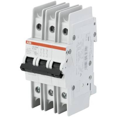 Ein dreipoliger Leitungsschutzschalter von ABB, Modell S203-K32, für den Schutz elektrischer Anlagen vor Überlastung und Kurzschlüssen.