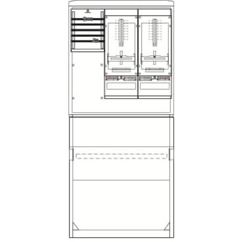 Striebel & John 2CPX043765R9999 SZ2200E Zählerschrank Aufputz Anzahl Reihen = 2 Inhalt 1 St.