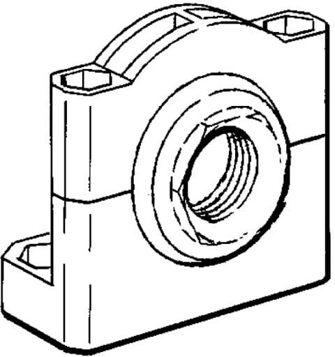 ABB Montageset JSM64 JSM 64 Kugelgelenkbefestigung M 18 für SPOT 10 T/R oder MUTE R