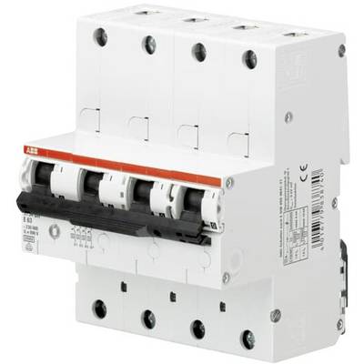 Leistungsschalter aus weißem Kunststoff mit roten und schwarzen Details, eingesetzt für elektrische Sicherheit in Schaltanlagen.