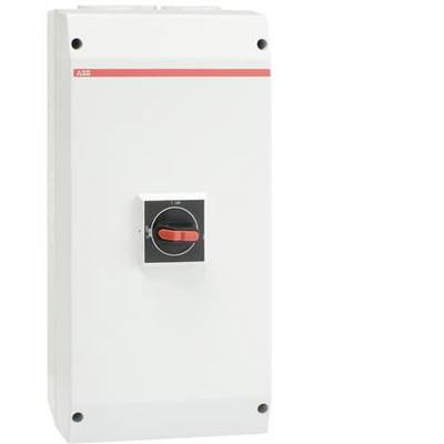 Ein weißer elektrischer Schaltkasten mit rotem Schalter in der Mitte. Essentiell für die Steuerung elektrischer Systeme.