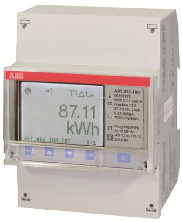 ABB A41 412-100 2CMA170505R1000 Wechselstromzähler digital MID-konform: Ja Piece 1 St.