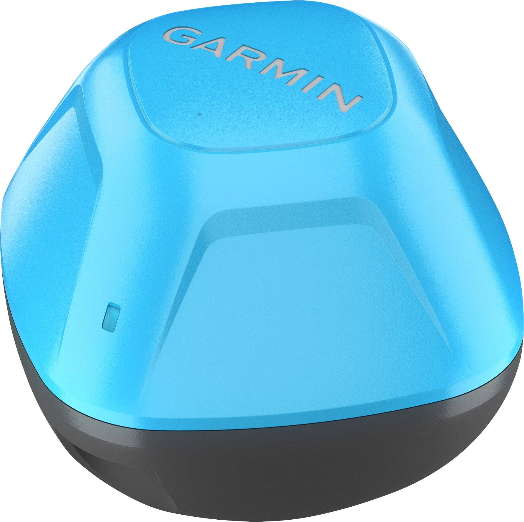 Ein blau-schwarzes Garmin-Gerät zur Erfassung sportlicher Daten, kompakt und tragbar.