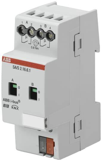 ABB Schaltaktor mit SA/S2.16.6.1 Stromerkennung 2-fach, 10/20 A, REG