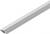 Ein langes, weißes Metallprofil mit einer L-förmigen Ecke auf weißem Hintergrund, möglicherweise ein Teil für Bau- oder Dekorationszwecke.