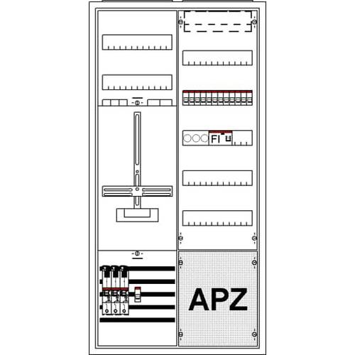 Striebel & John 2CPX035947R9999 KS229Z50K Zählerschrank Anzahl Reihen = 5 Inhalt 1 St.
