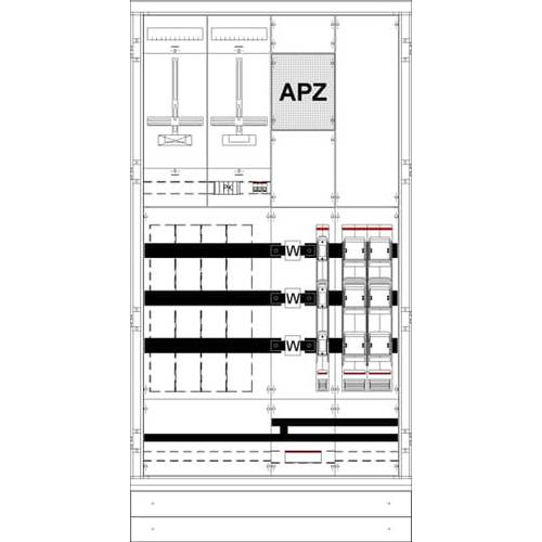 Striebel & John 2CPX032268R9999 KS4220 Zählerschrank Aufputz Anzahl Reihen = 3 Inhalt 1 St.