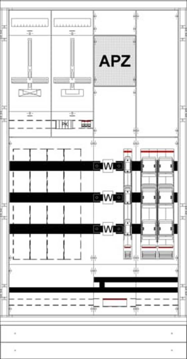 Striebel & John 2CPX032268R9999 KS4220 Zählerschrank Aufputz Anzahl Reihen = 3 Inhalt 1 St.