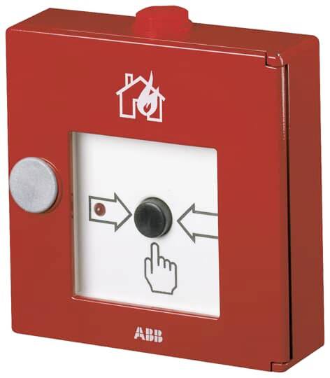 ABB Stotz S&J Handfeuermelder Alu rot HFM