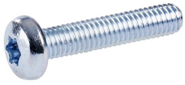 Striebel & John ZX912P10 1455KPLTRD Flachkopfschrauben 6 mm 30 mm Sechsrund Stahl verzinkt 10 St.