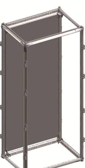 Striebel & John 4/10RG4 Wandschrank 48 x 2213 x 425 Stahl Grau, Lichtgrau (RAL 7035) 1 St.