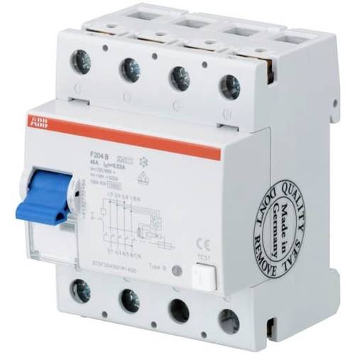 ABB 2CSF204701R3400 FI F204B+40/0,3 FI-Schutzschalter B 4polig 40 A 0.3 A 400 V