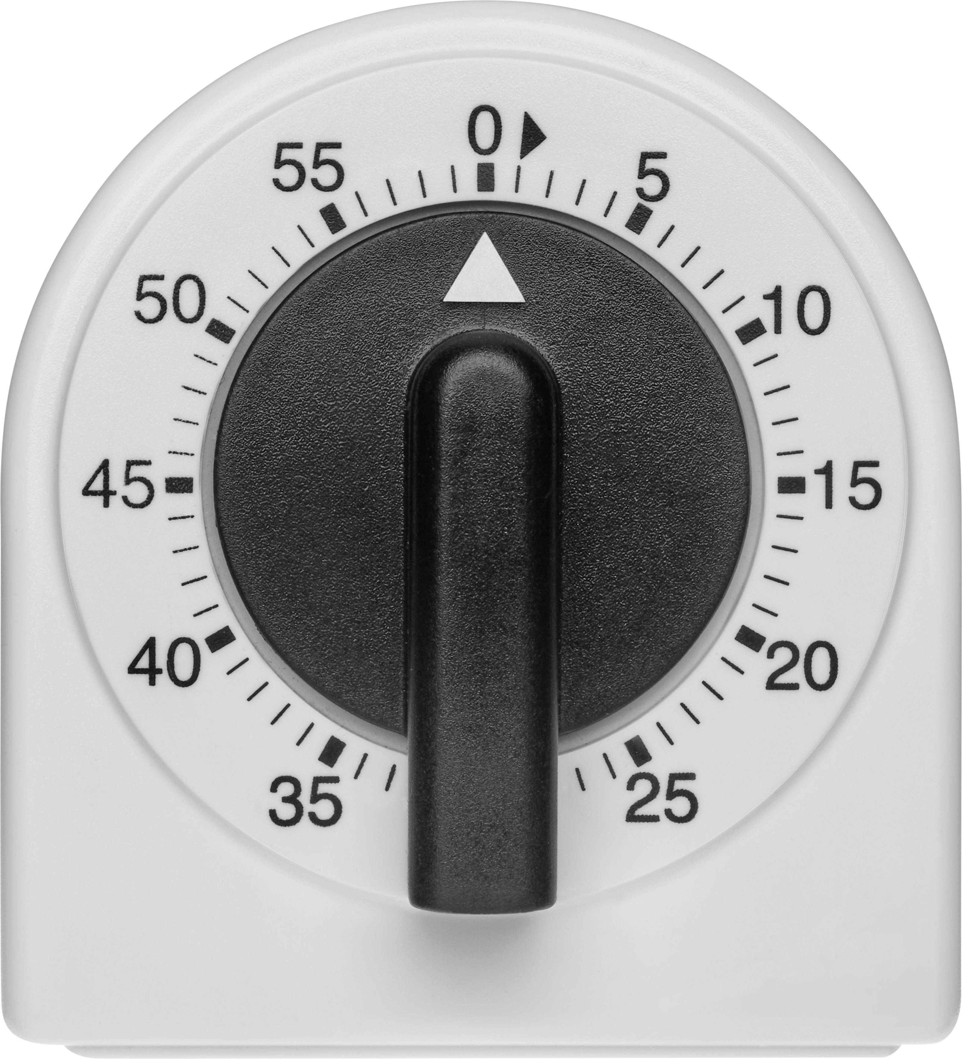TFA Dostmann Analoger Küchen-Timer Eieruhr Weiß-Schwarz analog