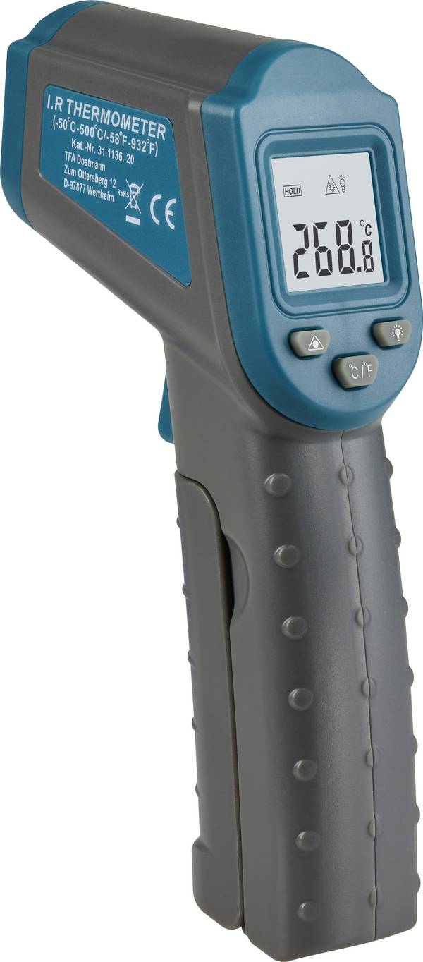 TFA Dostmann RAY Infrarot-Thermometer    -50 - +500 °C Berührungslose IR-Messung, HACCP-konform