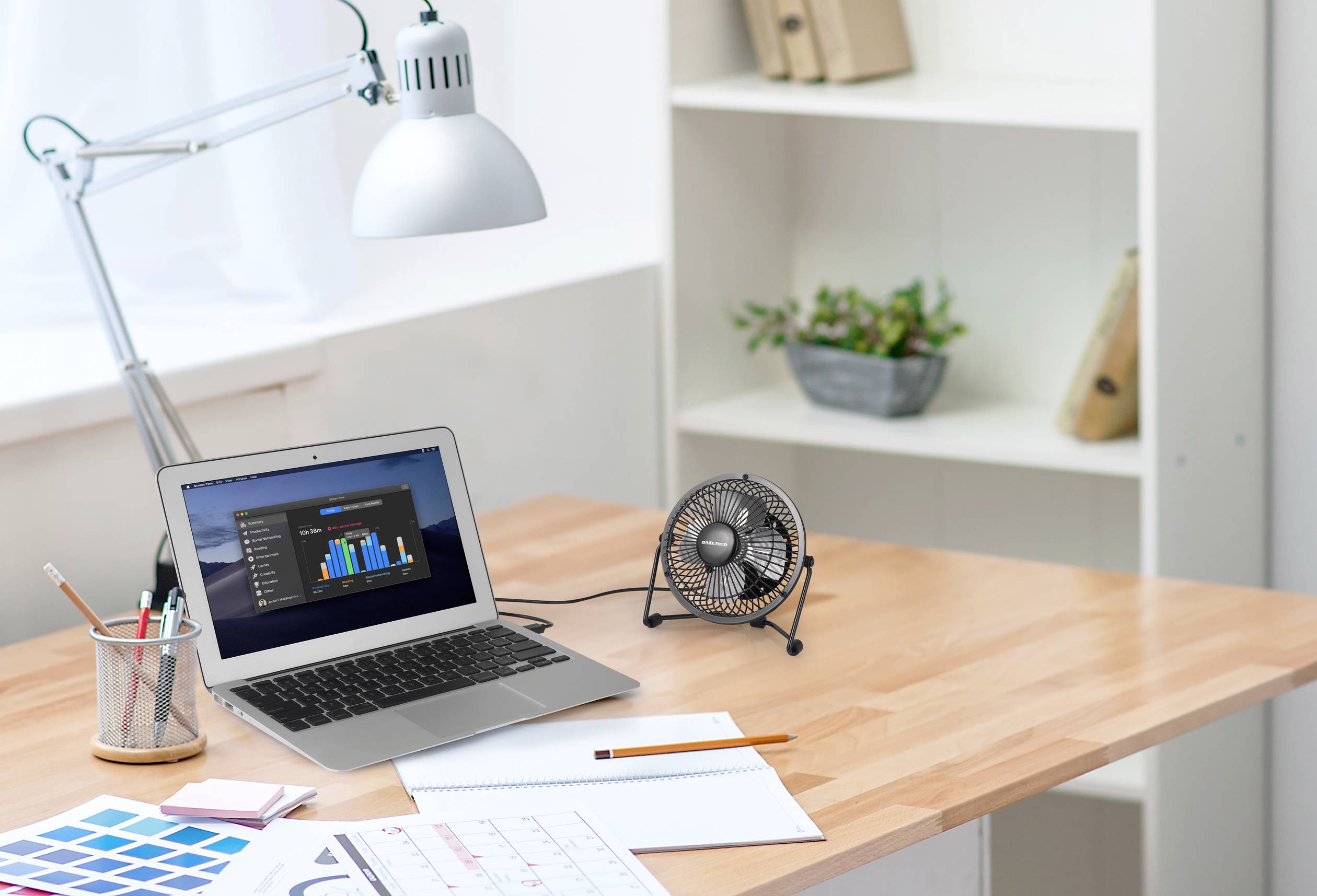Ventilateur de table pour le home office