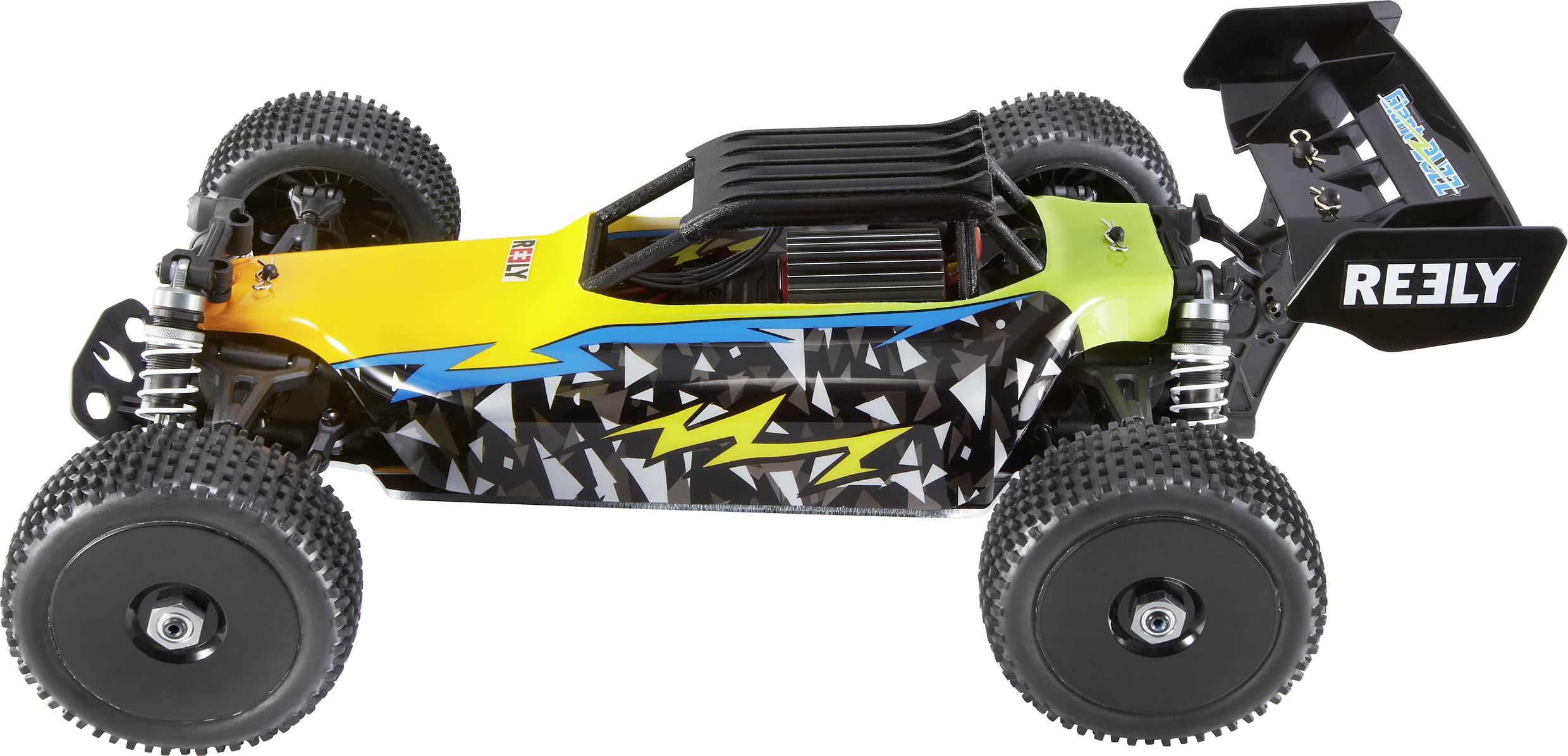 Reely Giant Buzz Brushless 1:8 RC Modellauto Elektro Buggy Allradantrieb (4WD) 100% RtR 2,4 GHz inkl. Akku, Ladegerät un-4
