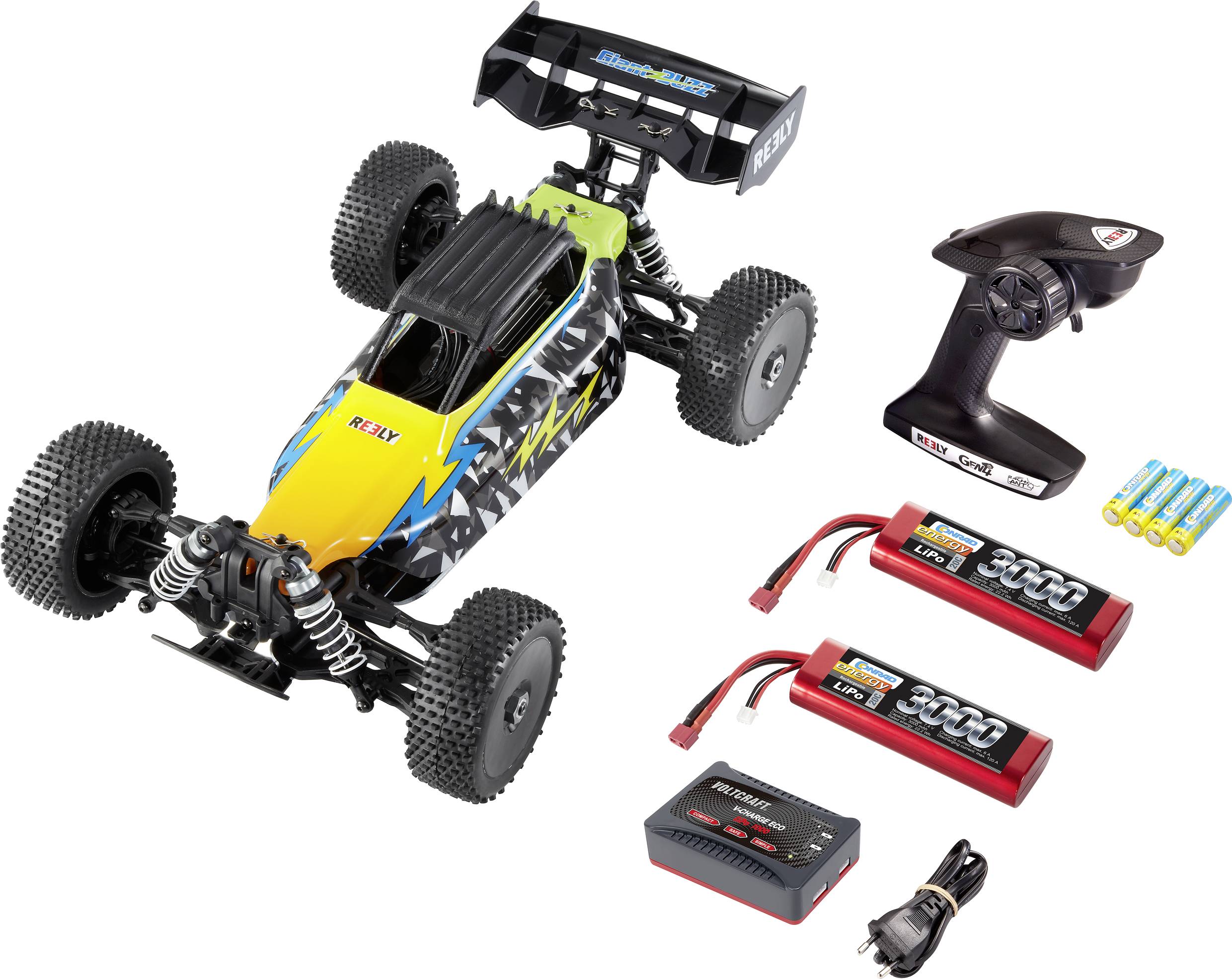 Reely Giant Buzz Brushless 1:8 RC Modellauto Elektro Buggy Allradantrieb (4WD) 100% RtR 2,4 GHz inkl. Akku, Ladegerät un-6
