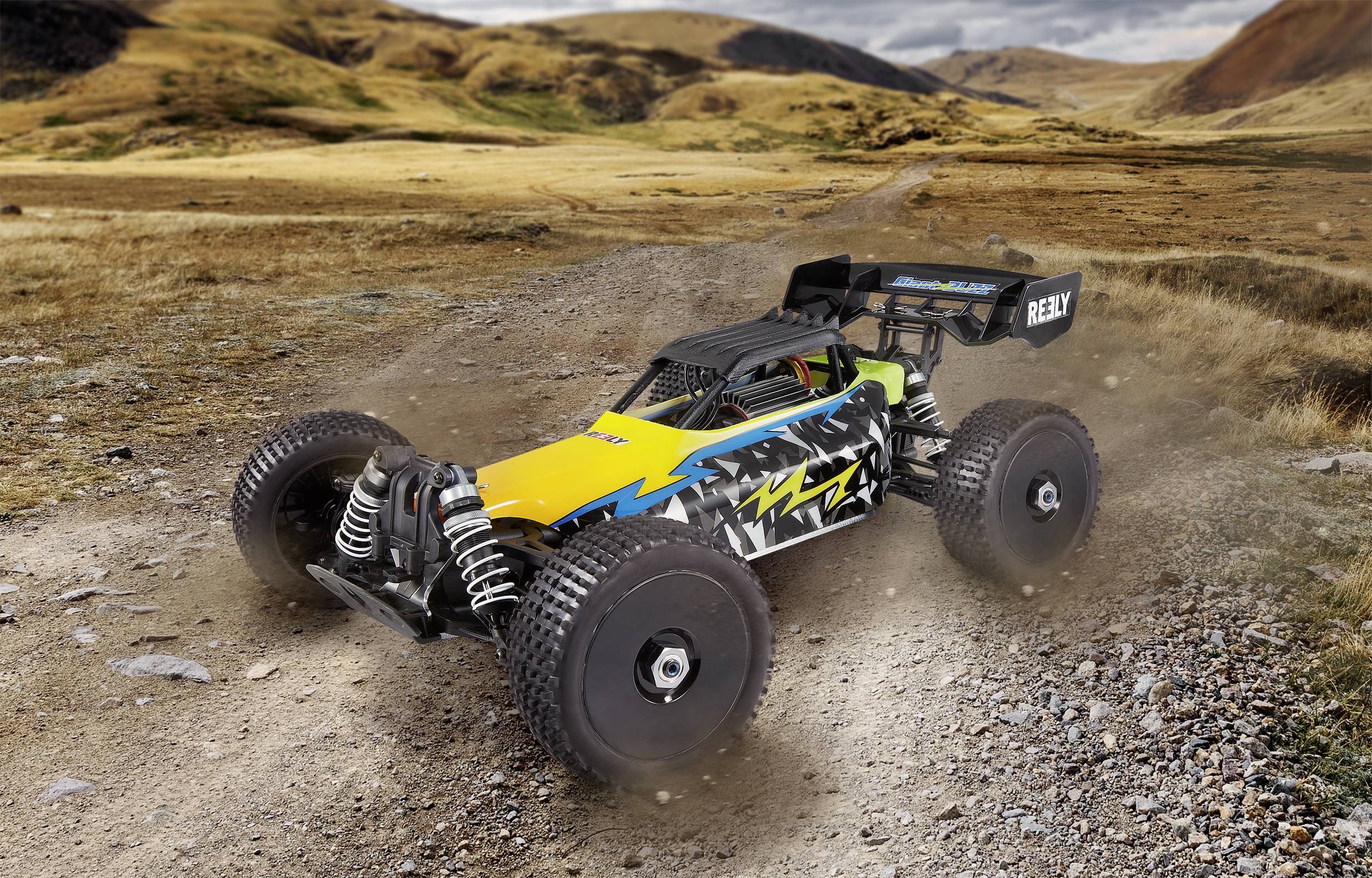 Reely Giant Buzz Brushless 1:8 RC Modellauto Elektro Buggy Allradantrieb (4WD) 100% RtR 2,4 GHz inkl. Akku, Ladegerät un-8