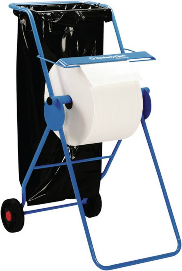 Kimberly Clark KI1116 Professional fahrbarer Bodenständer für Großrollen Wischtuchbodenständer Stahl Blau 1 St.