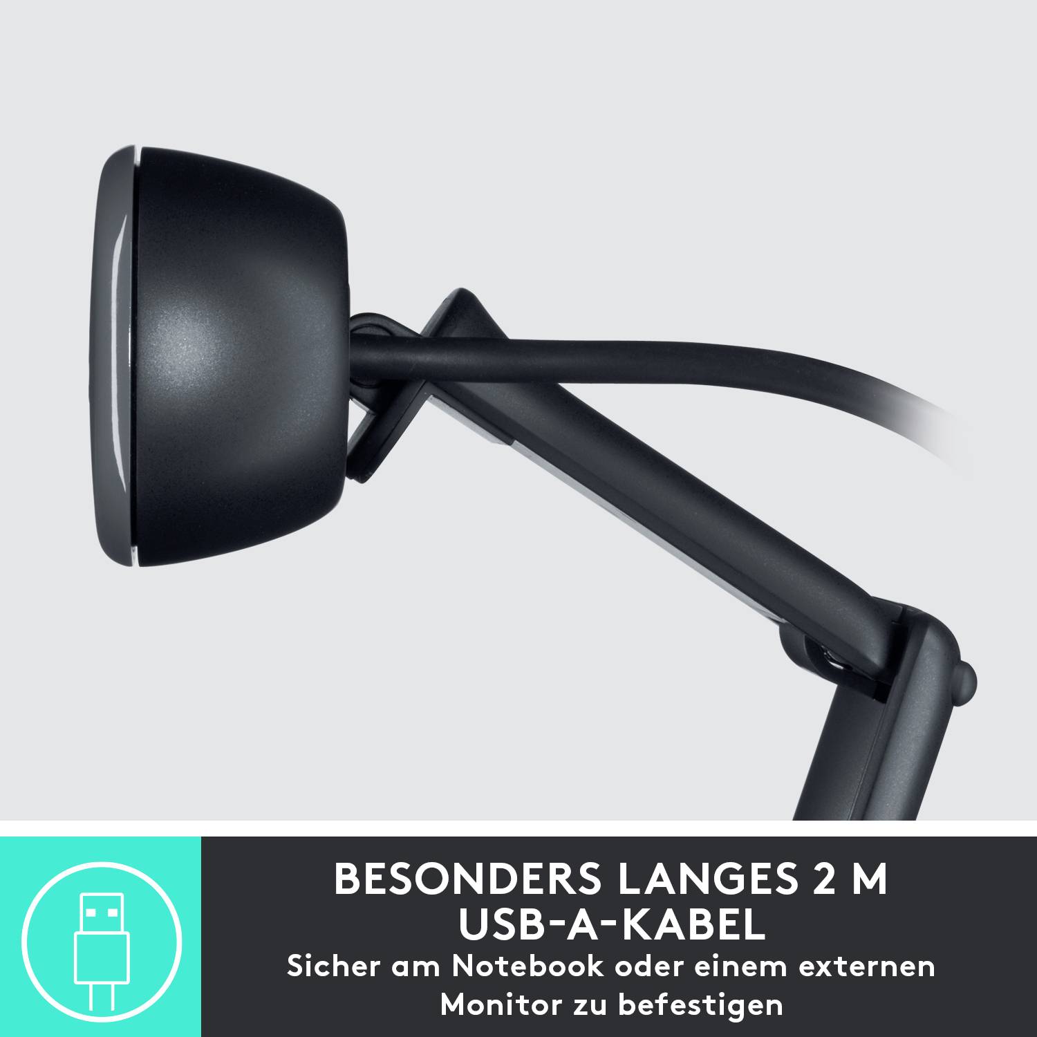 Logitech C505 HD-Webcam Klemm-Halterung-6