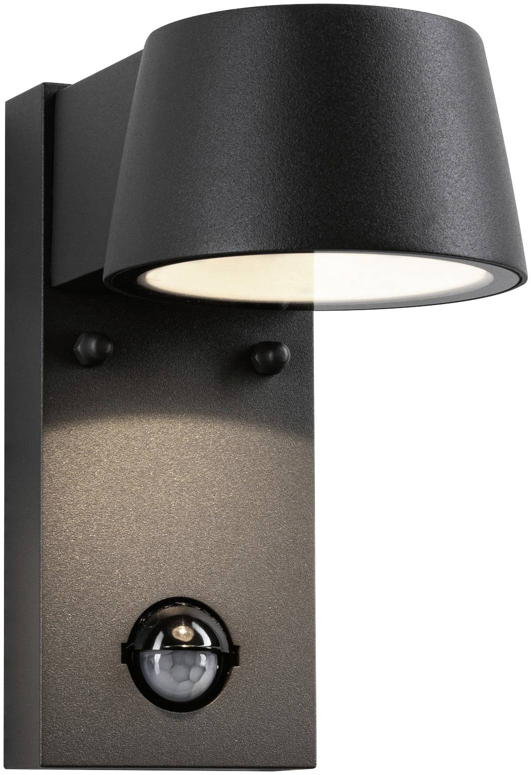 PAULMANN Capea 94453 LED-Außenwandleuchte mit Bewegungsmelder 6 W Warmweiß Schwarz