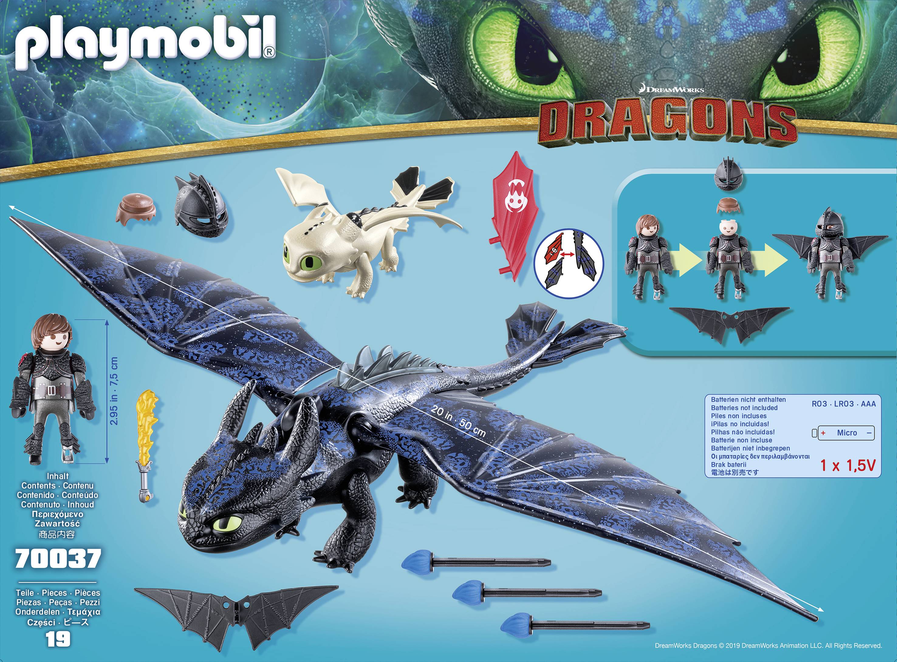 Playmobil® Dragons Ohnezahn und Hicks mit Babydrachen 70037-3