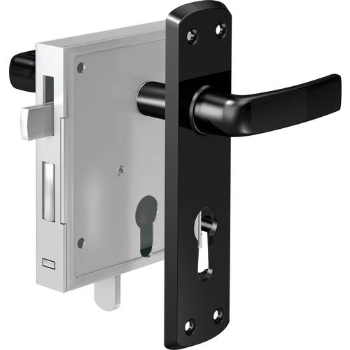 Basi 9900-0002 Stumpfdrückerschloss Schwarz