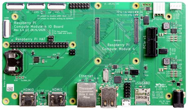 Raspberry Pi® RPI CM4 IO BOARD I/O Modul Passend für (Entwicklungskits): Raspberry Pi®