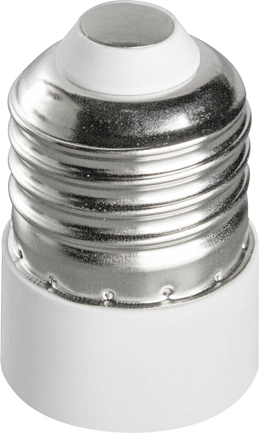 Metallsockel einer Glühbirne, bekannt als Edison-Schraubsockel. Dient zur elektrischen Verbindung und mechanischen Befestigung einer Lampe.