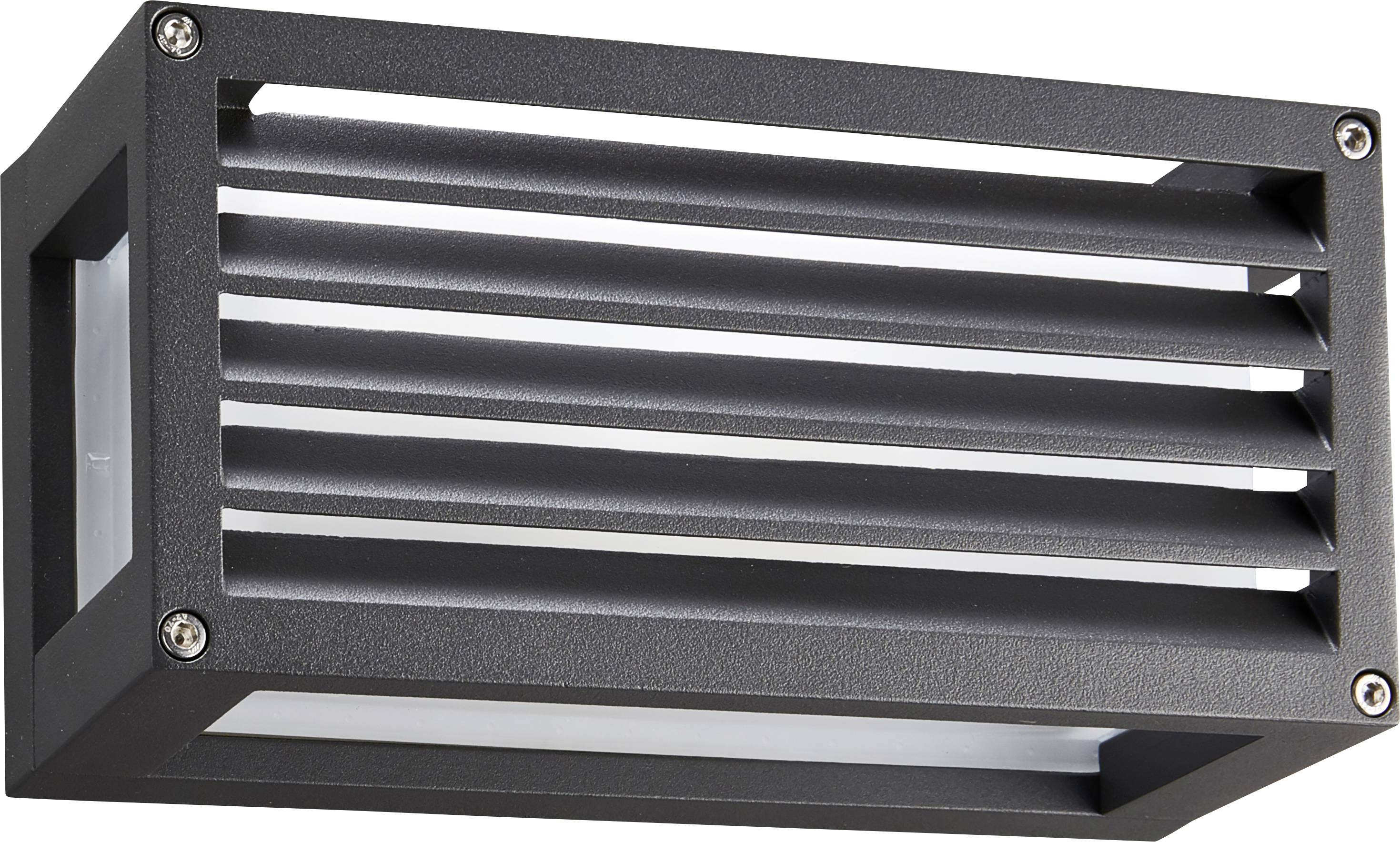 Heitronic Sevilla Lamellen 500614 Wandleuchte LED E27 7 W Anthrazit