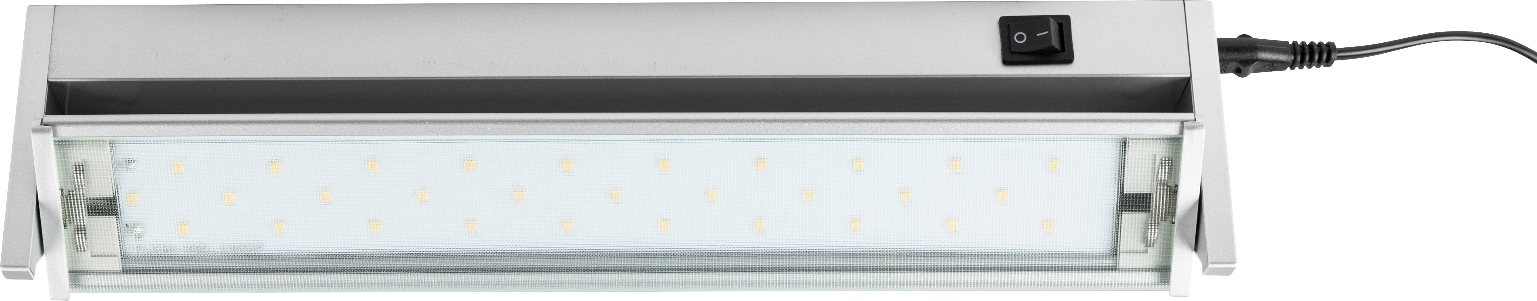 LED-Deckenleuchte in rechteckigem Metallgehäuse mit Schalter und Netzkabel, ideal zur gleichmäßigen Raumbeleuchtung.