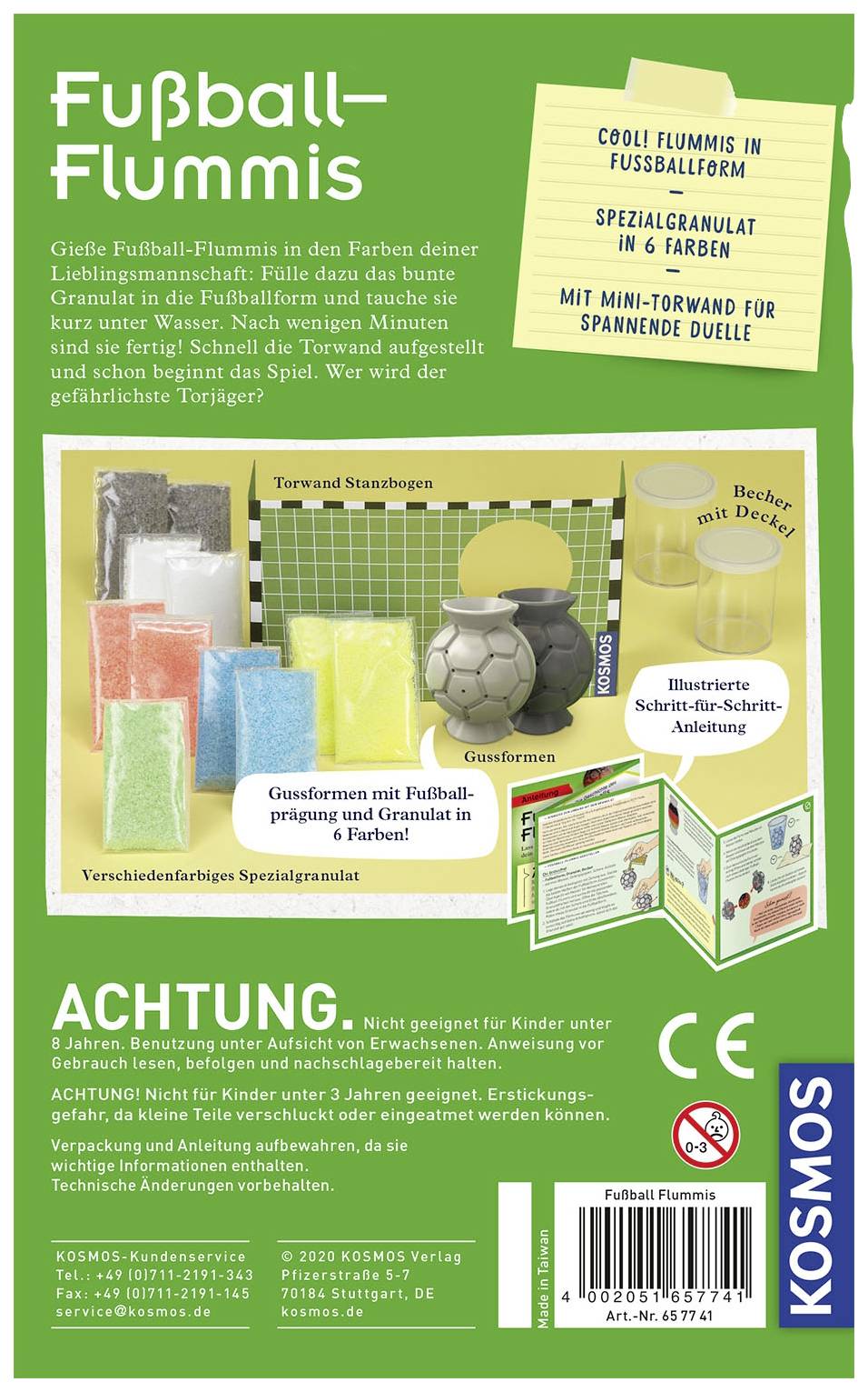 Kosmos Fussball-Flummis, Experimentier-Set, verschiedene, 8 Jahr(e), Mehrfarbig-1