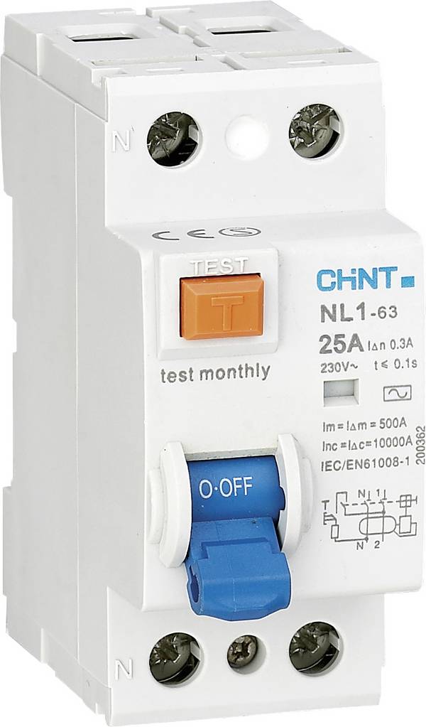 Chint 200584 Fehlerstrom-Schutzschalter    2polig 25 A