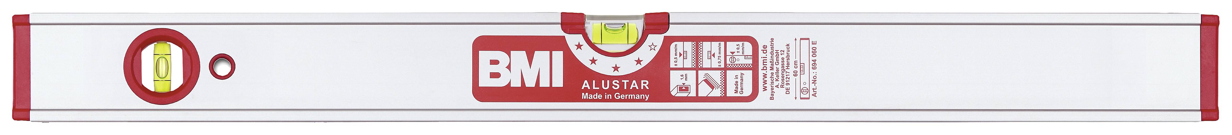 BMI 694060EM 694060EM Magnet-Wasserwaage mit Magnet 60 cm 0.5 mm/m