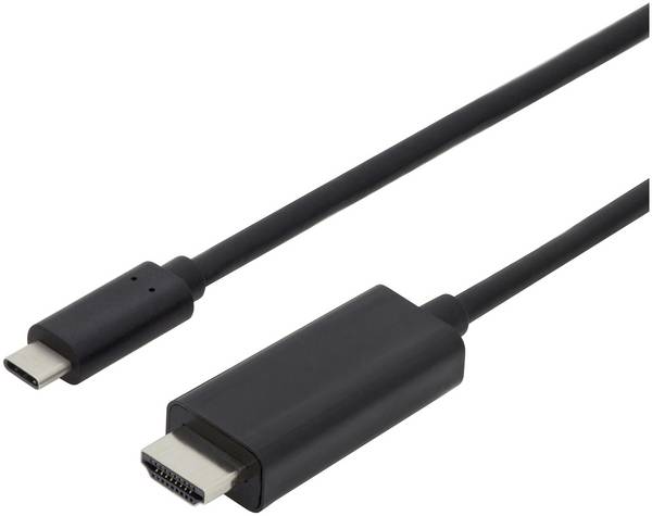 Digitus USB-C® / HDMI Adapterkabel USB-C® Stecker, HDMI-A Stecker 5.00 m Schwarz AK-300330-050-S Geschirmt, doppelt geschirmt USB-C®-Displaykabel