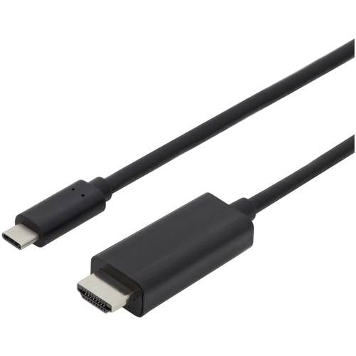 Digitus USB-C® / HDMI Adapterkabel USB-C® Stecker, HDMI-A Stecker 5.00 m Schwarz AK-300330-050-S Geschirmt, doppelt gesc...