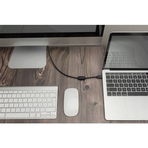 Digitus USB-C® / DisplayPort Adapterkabel USB-C® Stecker, DisplayPort Stecker 2.00 m Schwarz AK-300333-020-S Geschirmt, ...