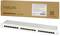Ein 19-Zoll Patchpanel mit 24 Ports für Cat.6 STP von LogiLink. Es dient zur Netzwerkverkabelung und weist die Ports 1 bis 24 mit Nummern auf.