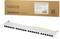 'Cat.6A Patch Panel 24-Port STP' von LogiLink. Zeigt ein Netzwerk-Patchpanel mit 24 Anschlüssen in Kartonverpackung.