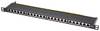 LogiLink NP0063 24 Port Patch-Panel 483 mm (19") CAT 6a 0.5 HE Schwarz Bestückt