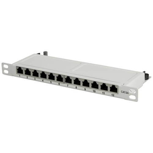 LogiLink NP0065 12 Port Patch-Panel 254 mm (10) CAT 6a 0.5 HE