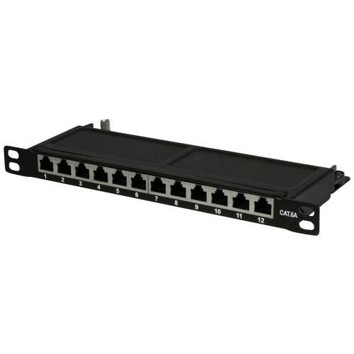 LogiLink NP0066 12 Port Patch-Panel 254 mm (10) CAT 6a 0.5 HE