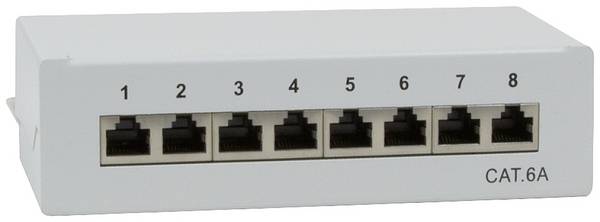 LogiLink NP0018 8 Port Patch-Panel CAT 6a 1 HE Mehrfarbig